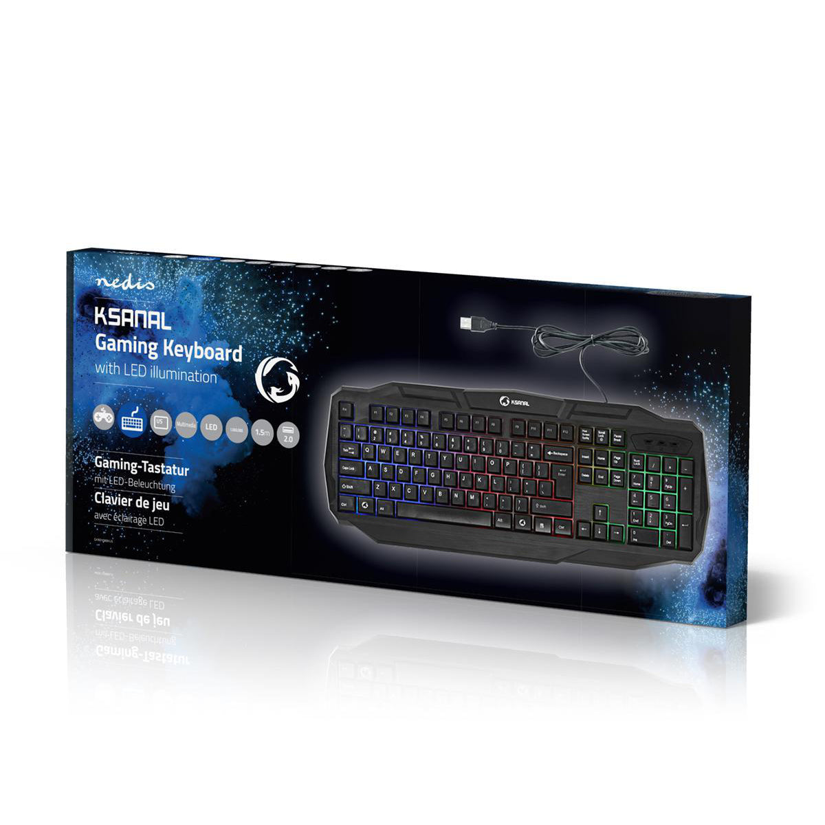 Nedis Gaming Keyboard RGB (Qwerty US) Nedis Gaming Keyboard RGB (Qwerty US)